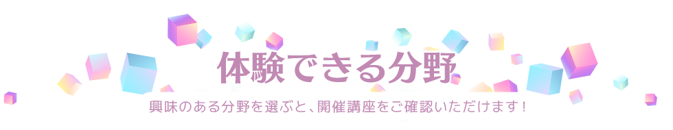 体験できる分野